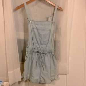 Derek Heart blue Jean overall romper